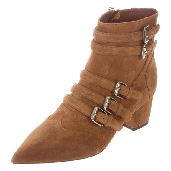 Tabitha Simmons Brown Christy  Suede Ankle Boots size EU 36.5 - Picture 1 of 16